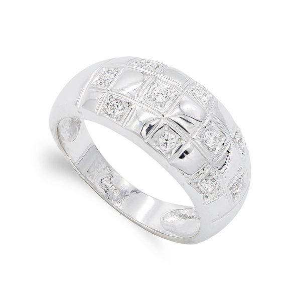 18K SORTIJA ORO BLANCO CIRCONITAS