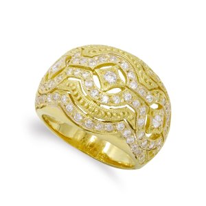 18K SORTIJA ORO AMARILLO Y CIRCONITAS