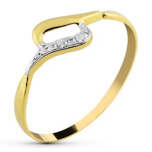 18K SORTIJA BICOLOR CIRCONITAS