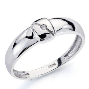 18K SOLITARIO ORO BLANCO DIAMANTE 0.010 QTS.
