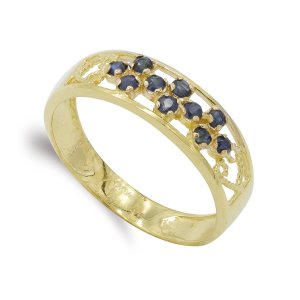 18K SORTIJA ORO AMARILLO CALADA CON CIRCONITAS