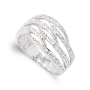18K SORTIJA ORO BLANCO CIRCONITAS