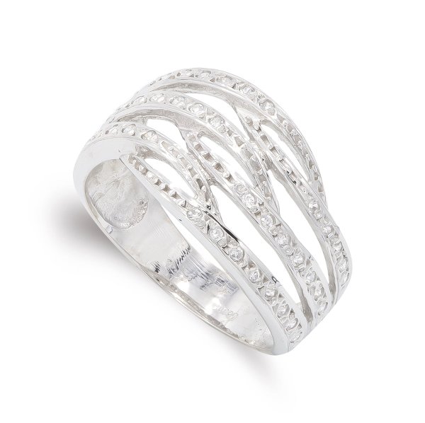 18K SORTIJA ORO BLANCO CIRCONITAS