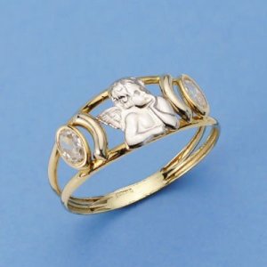 18K SORTIJA BICOLOR ANGELITO