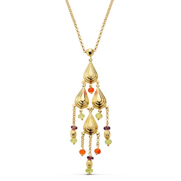18K GARGANTILLA PIEDRAS 42CM