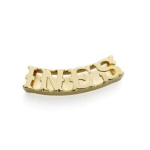 18K COLGANTE NOMBRE PERSONALIZADO 4 LETRAS.