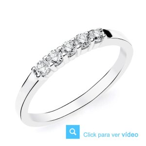 18K SORTIJA DIAMANTES TALLA BRILLANTE ORO BLANCO 0.300 QTS. PUREZA VS2 COLOR G