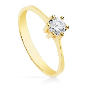 9K SOLITARIO 6 GARRAS CIRCONITA 5 MM