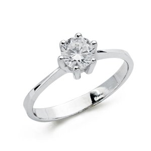 9K SOLITARIO ORO BLANCO CIRCONITA 5.5MM