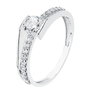 18K SOLITARIO ORO BLANCO CIRCONITAS 6 MM