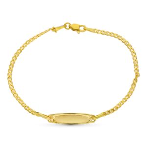 18K ESCLAVA ORO AMARILLO ANCLA 17 CM