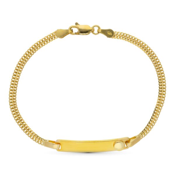 18K ESCLAVA ORO BICOLOR 17 CM