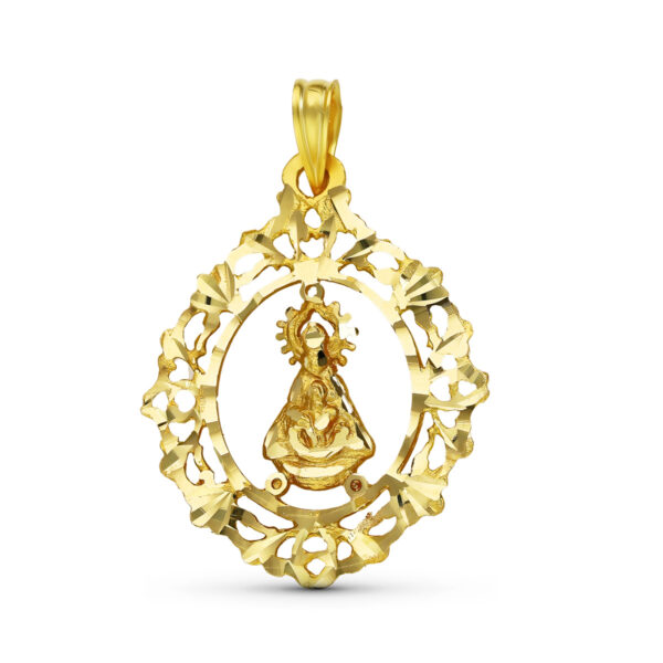 18K MEDALLA VIRGEN DE TISCAR CERCO 28X22 MM