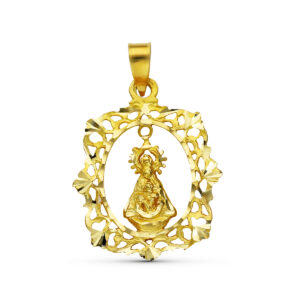18K MEDALLA VIRGEN DE TISCAR CERCO 25X20 MM