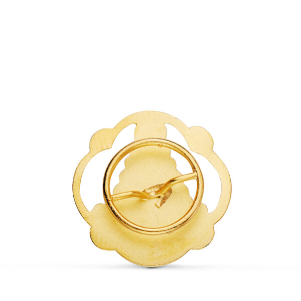 18K SOLAPA ORO AMARILLO VIRGEN DEL ROCIO TALLADA 20X20 MM - Imagen 2