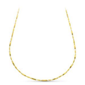 18K CADENA ORO AMARILLO TRAMOS HUECA 60 CM 2.5 MM