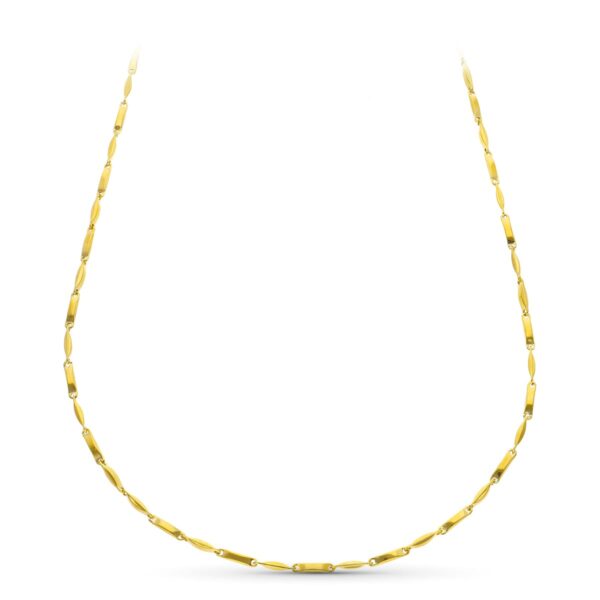 18K CADENA ORO AMARILLO TRAMOS HUECA 60 CM 2.5 MM