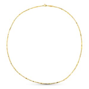 18K CADENA ORO AMARILLO TRAMOS HUECA 60 CM 2.5 MM