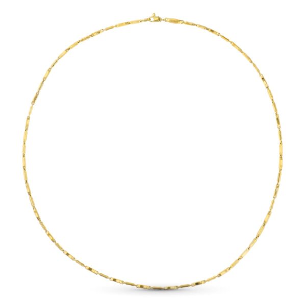 18K CADENA ORO AMARILLO TRAMOS HUECA 60 CM 2.5 MM