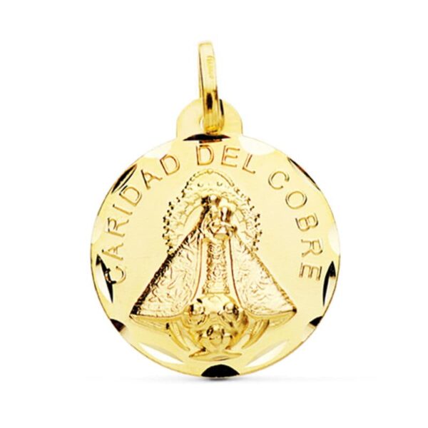 18K VIRGEN CARIDAD DEL COBRE 24 MM