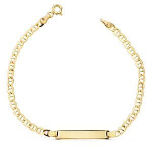 18K ESCLAVA HUECA ANCLA 17 CM