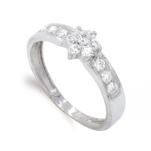 18K SORTIJA ORO BLANCO CIRCONITAS