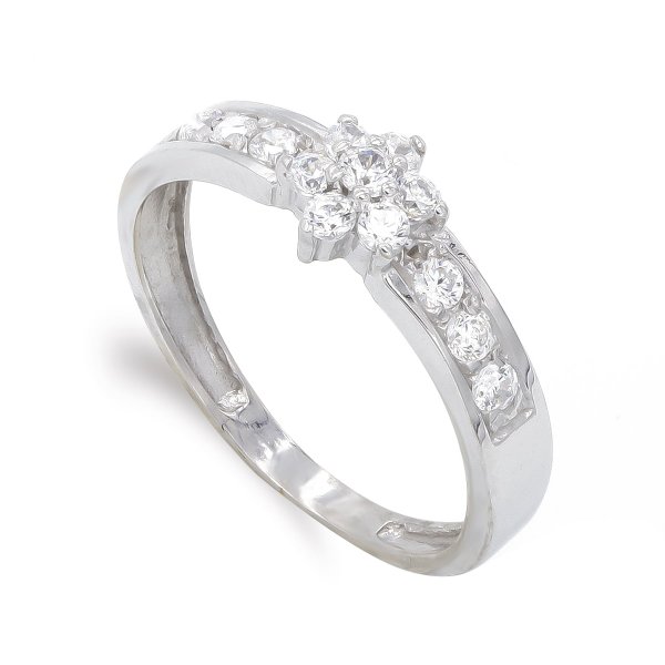 18K SORTIJA ORO BLANCO CIRCONITAS