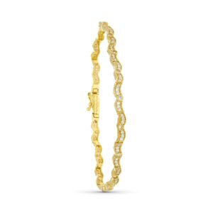 18K PULSERA ORO AMARILLO CIRCONITAS 19.5 CM