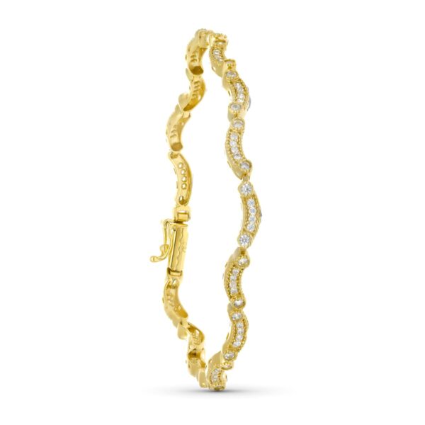 18K PULSERA ORO AMARILLO CIRCONITAS. 19 CM