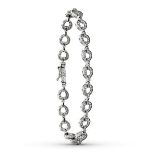 18K PULSERA ORO BLANCO CIRCONITAS
