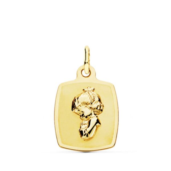 18K MEDALLA VIRGEN NIÑA 19X13 MM
