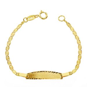 18K PULSERA ORO AMARILLO ESCLAVA TALLADA 12 CM CIERRE REASA