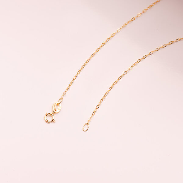 18K CADENA ORO AMARILLO ESLABONES OVALES TALLADOS. ANCHO: 1MM LARGO: 50 CM - Imagen 2