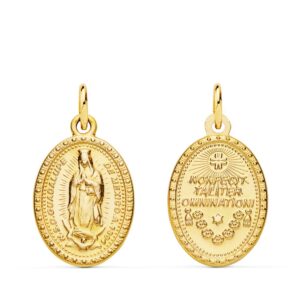 18K MEDALLA VIRGEN DE GUADALUPE OVAL 18X14 MM