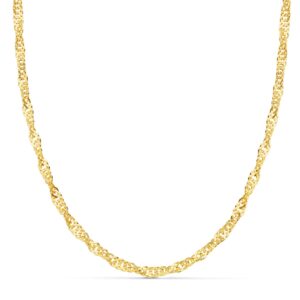 18K CADENA ORO AMARILLO MACIZA SINGAPUR 50 CM 4 MM