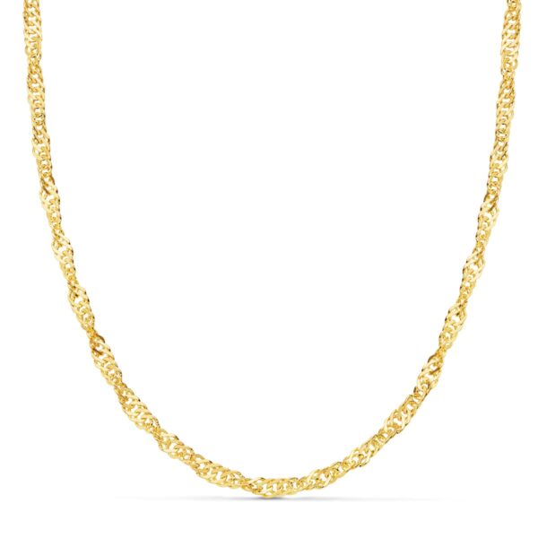 18K CADENA ORO AMARILLO MACIZA SINGAPUR 50 CM 4 MM