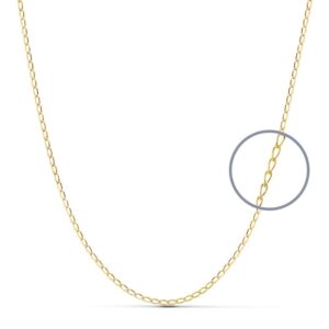 18K CADENA ORO AMARILLO MACIZA BILBAO  60 CM 0.9 MM 2.40 GR