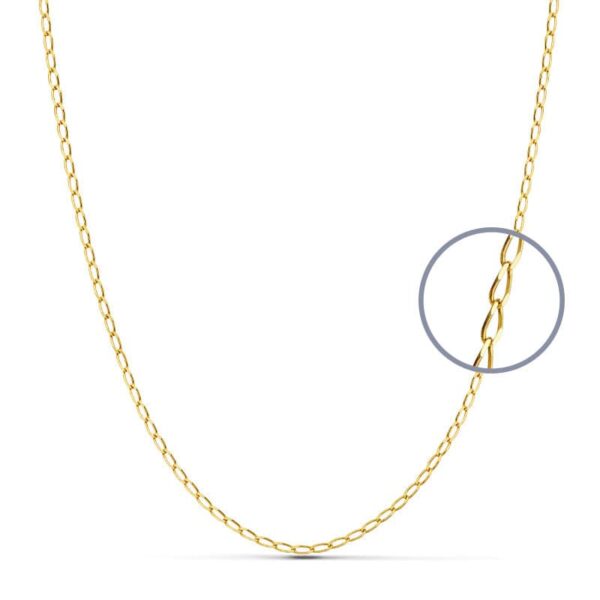 18K CADENA ORO AMARILLO MACIZA BILBAO 50 CM 1.5 MM