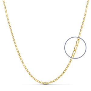 18K CADENA ORO AMARILLO MACIZA BILBAO 60 CM 1.7 MM