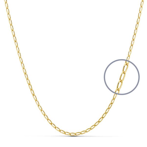 18K CADENA ORO AMARILLO MACIZA BILBAO 50 CM 1.7 MM