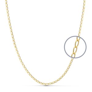 18K CADENA ORO AMARILLO MACIZA BILBAO 40 CM 1.8 MM