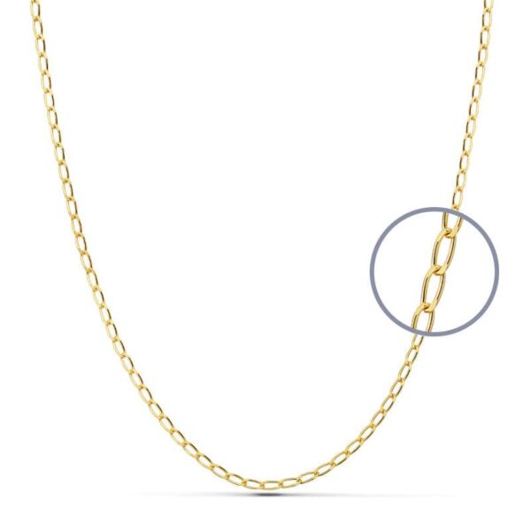 18K CADENA ORO AMARILLO MACIZA BILBAO 40 CM 1.8 MM