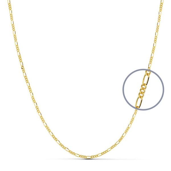 18K CADENA ORO AMARILLO  MACIZA CARTIER 3X1 60 CM 1.2 MM