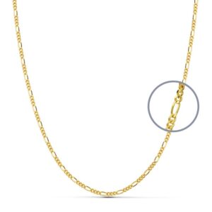 18K CADENA ORO AMARILLO MACIZA CARTIER 3X1  60 CM 1.7 MM