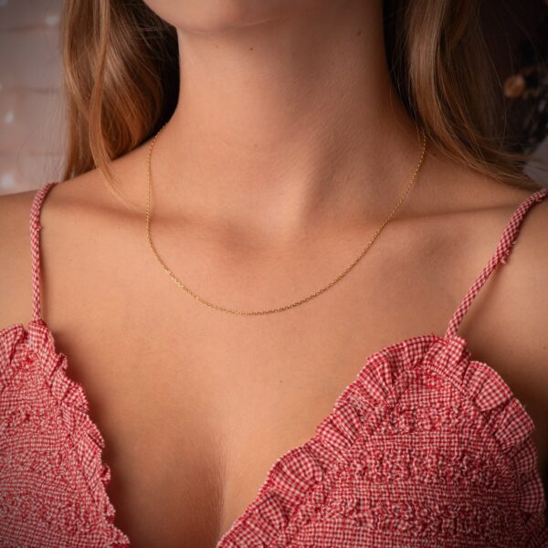 18K CADENA ORO AMARILLO MACIZA  FORZADA 45 CM ANCHO 1.2 MM - Imagen 2