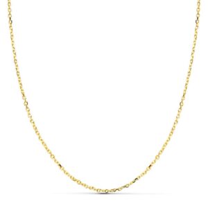 18K CADENA ORO AMARILLO MACIZA FORZADA 60CM 1.2 MM