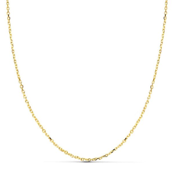 18K CADENA ORO AMARILLO MACIZA FORZADA 60CM 1.2 MM