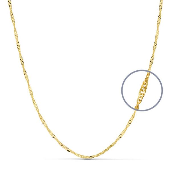 18K CADENA SINGAPUR 45 CM. 2 MM. 4,15 GRS.
