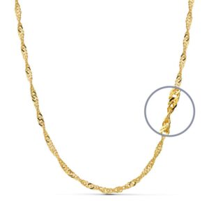 18K CADENA ORO AMARILLO MACIZA SINGAPUR 60 CM 2.7 MM
