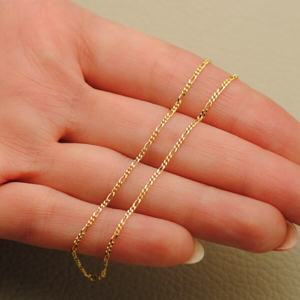18K CADENA ORO AMARILLO MACIZA CARTIER 3X1. LARGO 50 CM ANCHO 1 MM - Imagen 3